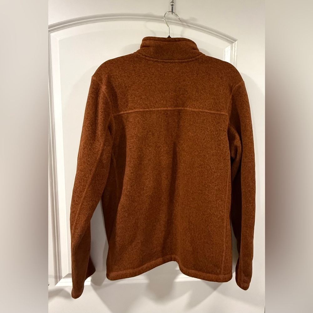 The North Face Mens Large Brown Fleece Quarter Zip Pullover Jacket - Picture 10 of 12